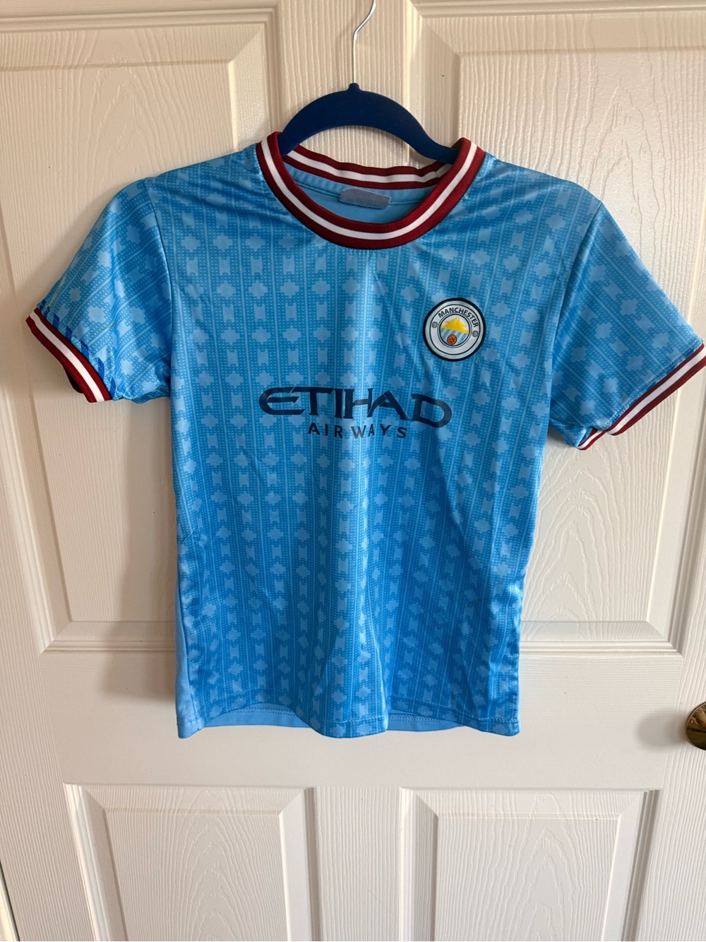 Manchester City Kids' Light Blue Home Jersey - Etihad Airways